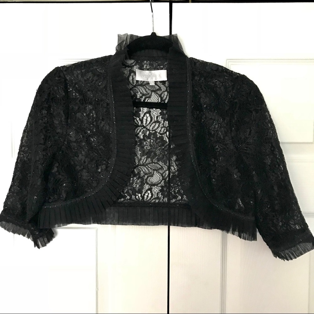 🔥Badgley Mischka Lace Crop Bolero